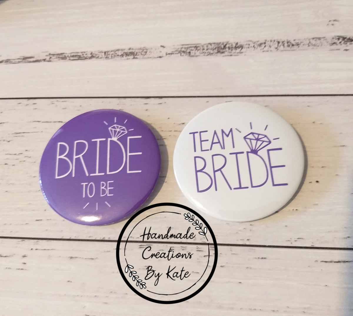 Team Bride Badge Purple