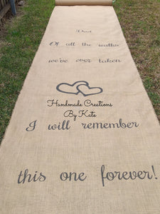 Hessian Aisle Runner