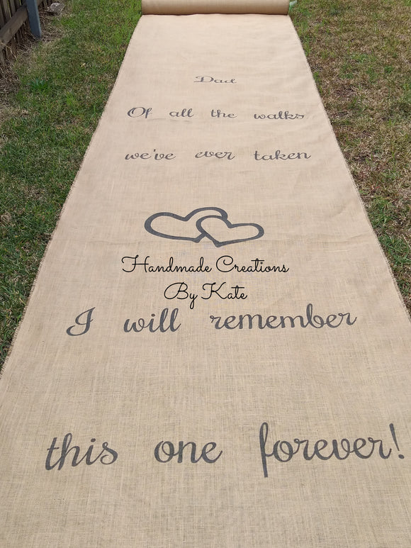 Hessian Aisle Runner